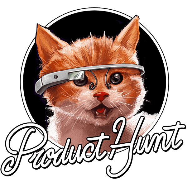 Product Hunt logo featuring a fox wearing a headset within a circular border.